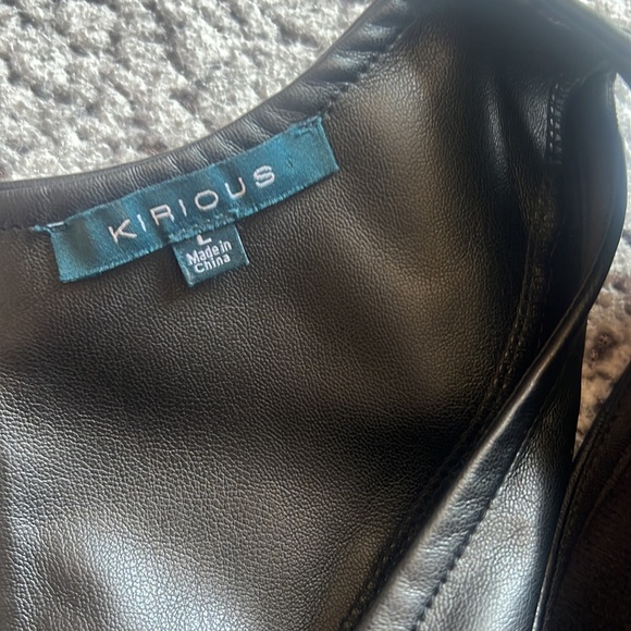 KIRIOUS Black Leather Top - Picture 4 of 10